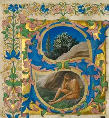 Initial S: Job, cutting from a choir book, third quarter of 15th century. Creator: Francesco di Antonio del Chierico