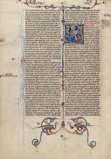 Initial S: Saint Peter; Abbey Bible, about 1250-1262. Creator: Unknown