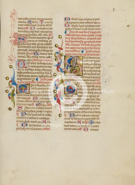 Initial S: Saint Urban; Missal, between about 1389 and 1400. Creator: Master of the Brussels Initials.