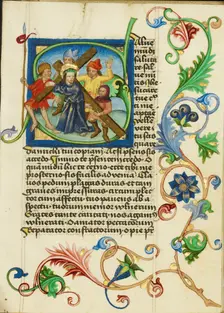 Initial S: The Way to Calvary; Prayer Book, about 1470-1480. Creator: Workshop of Valentine Noh