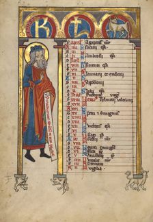 Initial S: The Crucifixion with the Virgin's Heart Pierced by a Sword; Hours of Simon de Varie, 1455 Creator: Master of Jean Rolin II