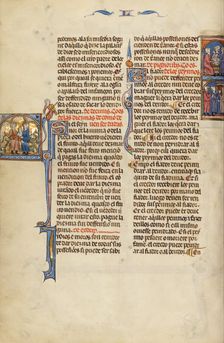 Initial S: The Delivery of Tithes: Initial E: The Delivery of Pledges and The..., about 1290-1310. Creator: Unknown