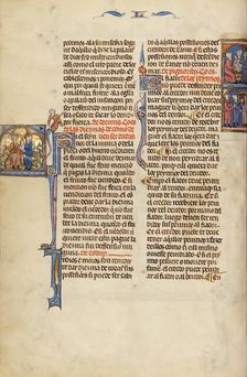 Initial S: The Delivery of Tithes: Initial E: The Delivery of Pledges and The..., about 1290-1310. Creator: Unknown