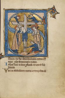 Initial S: The Deposition; Psalter, mid-1200s. Creator: Unknown
