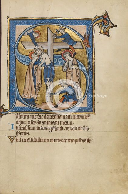 Initial S: The Deposition; Psalter, mid-1200s. Creator: Unknown.