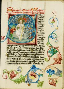 Initial S: The Resurrection; Prayer Book, about 1470-1480. Creator: Workshop of Valentine Noh