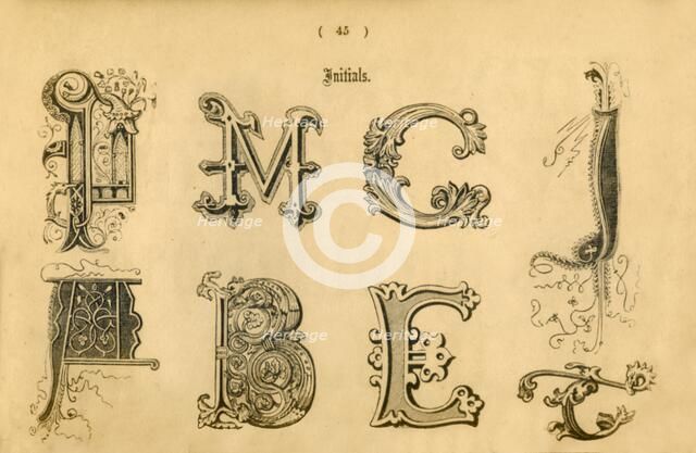 'Initials', 1862. Artist: Unknown.