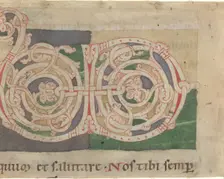 Initials V and D, third quarter 12th century. Creator: Unknown