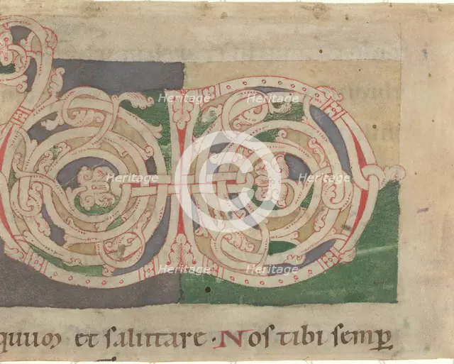 Initials V and D, third quarter 12th century. Creator: Unknown.