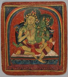 Initiation Card (Tsakalis): Manjushri, early 15th century. Creator: Unknown