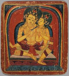 Initiation Card (Tsakalis): Akashagarbha, early 15th century. Creator: Unknown