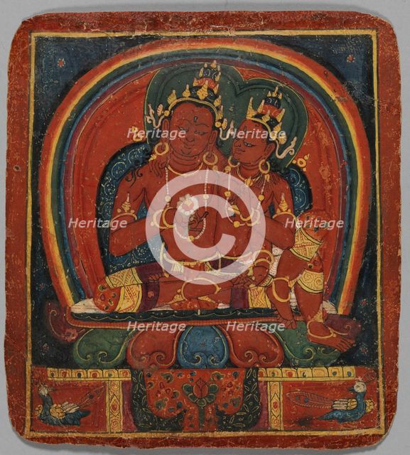 Initiation Card (Tsakalis): Amitabha, early 15th century. Creator: Unknown.