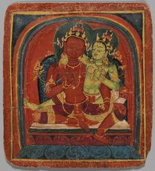 Initiation Card (Tsakalis): Bodhisattva Samantabhadhra, early 15th century. Creator: Unknown