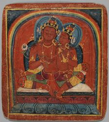 Initiation Card (Tsakalis): Chenresi (Avalokiteshvara), early 15th century. Creator: Unknown