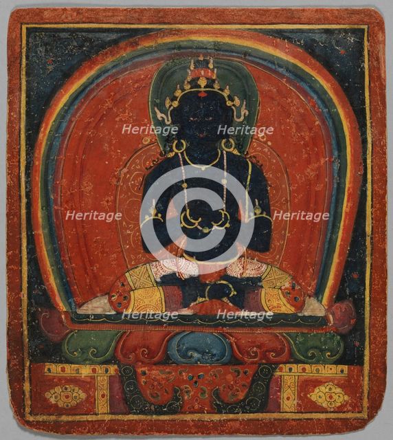 Initiation Card (Tsakalis): Samanthabhadri (Consort), early 15th century. Creator: Unknown.