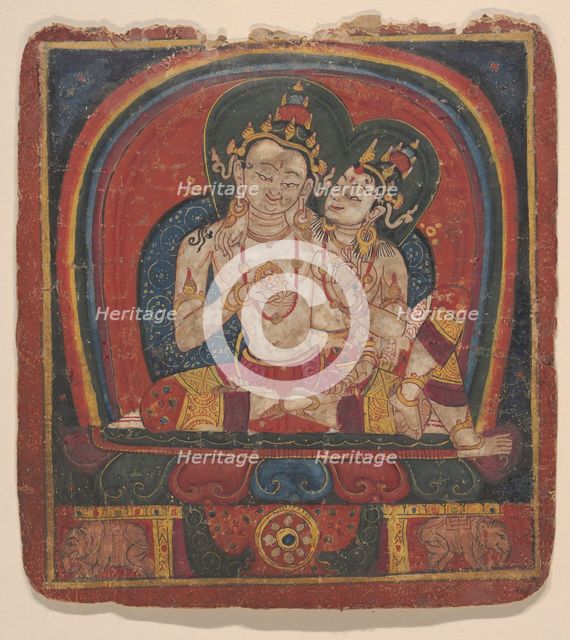 Initiation Card (Tsakalis): Vairochana, early 15th century. Creator: Unknown.