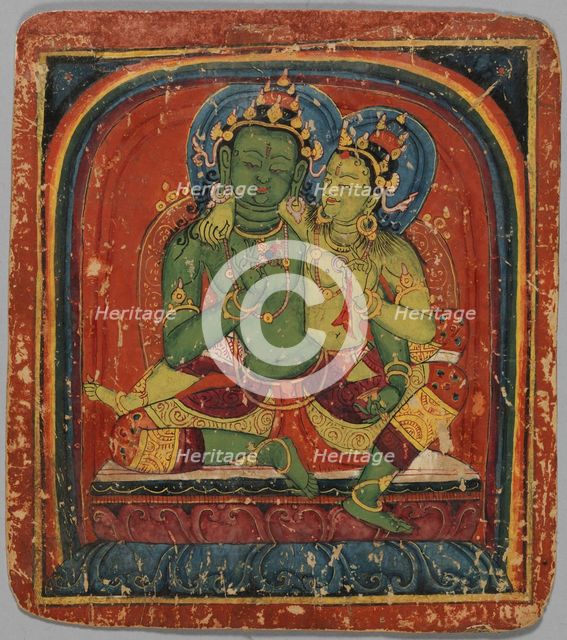 Initiation Card (Tsakalis): Vajrapani, early 15th century. Creator: Unknown.