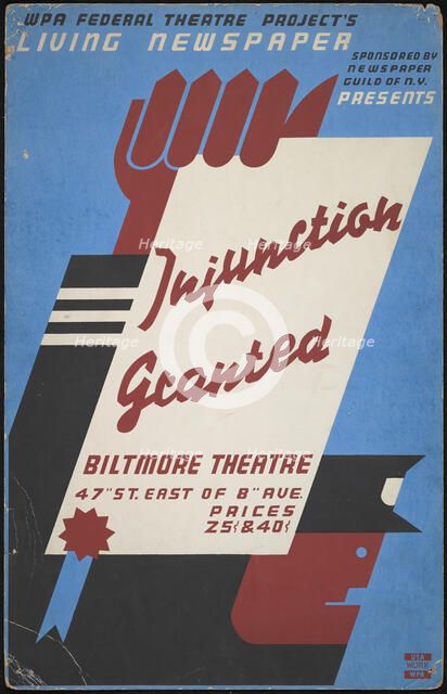 Injunction Granted, New York, 1936. Creator: Unknown.