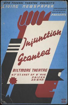 Injunction Granted, New York, 1936. Creator: Unknown