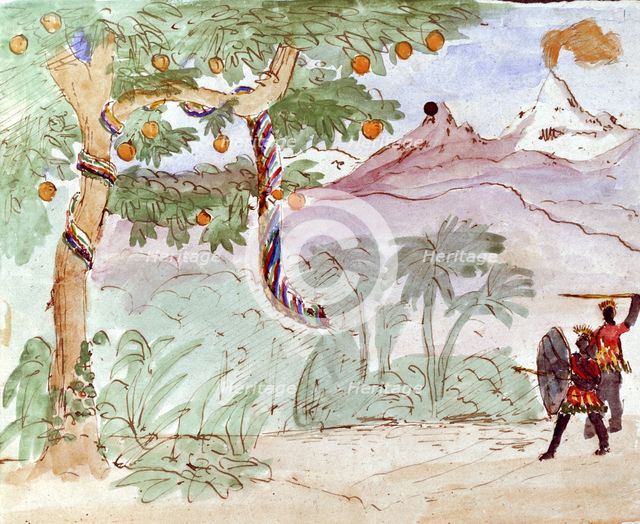 Ink and Wash drawing by the German classical composer Felix Mendelssohn for his son, Paul. Artist: Felix Mendelssohn