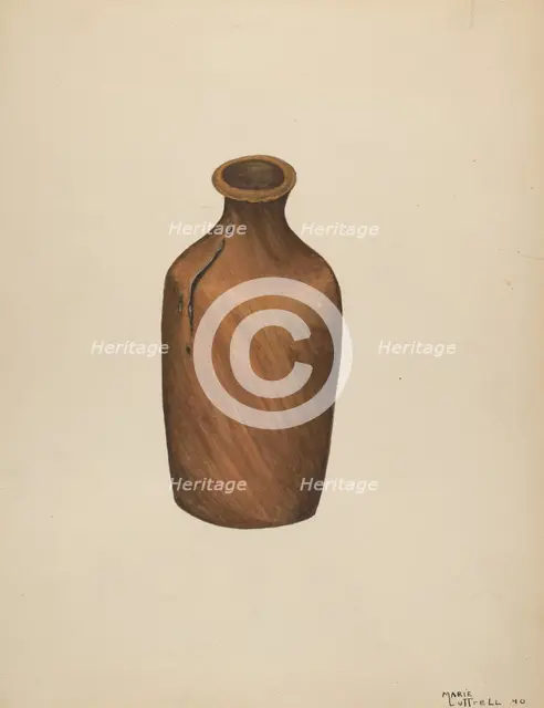 Ink Bottle, 1940. Creator: Marie Lutrell.
