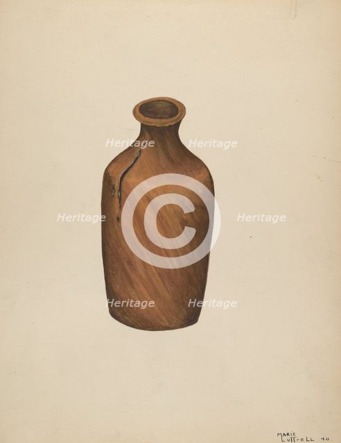 Ink Bottle, 1940. Creator: Marie Lutrell.