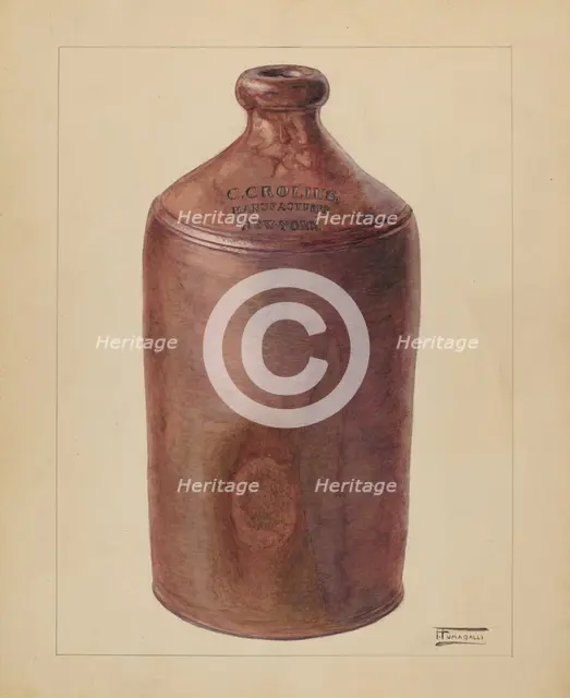 Ink Bottle, c. 1936. Creator: Frank Fumagalli.