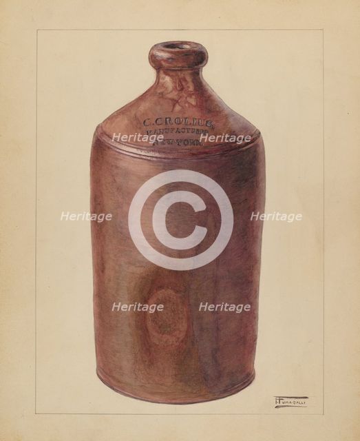 Ink Bottle, c. 1936. Creator: Frank Fumagalli.