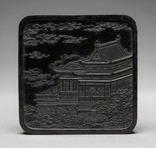 Ink Cake with Architectural Design, 1736-1795. Creator: Unknown