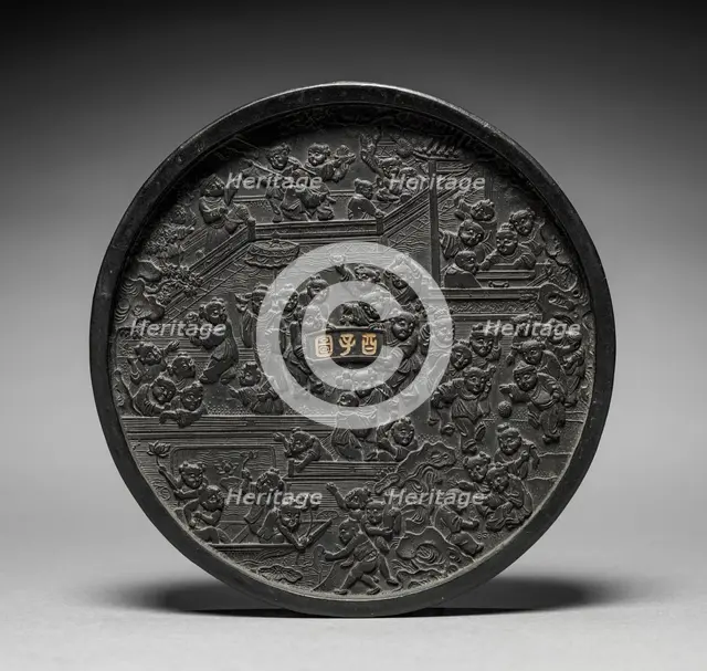 Ink Cake with One Hundred Children at Play, 1368-1644. Creator: Unknown.
