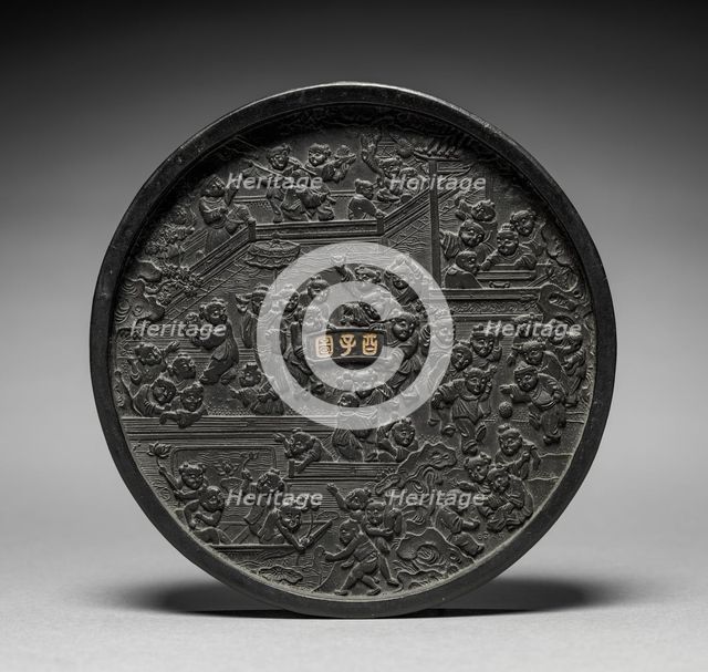 Ink Cake with One Hundred Children at Play, 1368-1644. Creator: Unknown.
