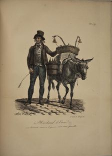 Ink Dealer. From the Series "Cris de Paris" (The Cries of Paris), 1815. Creator: Vernet, Carle (1758-1836)