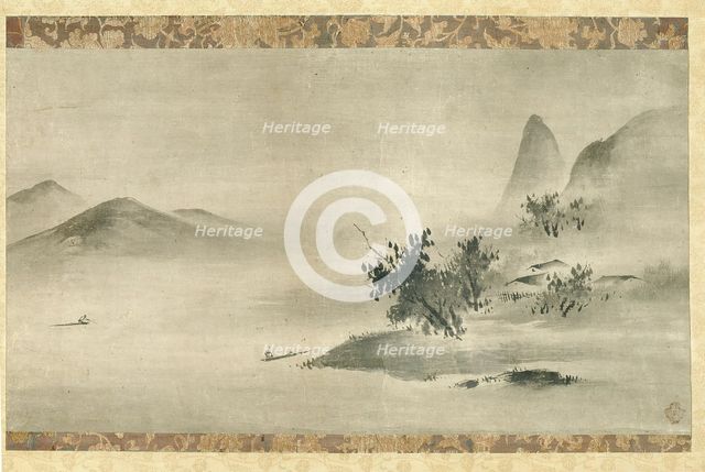 Ink Landscape, Muromachi period, early 16th century. Creator: Kano Motonobu.