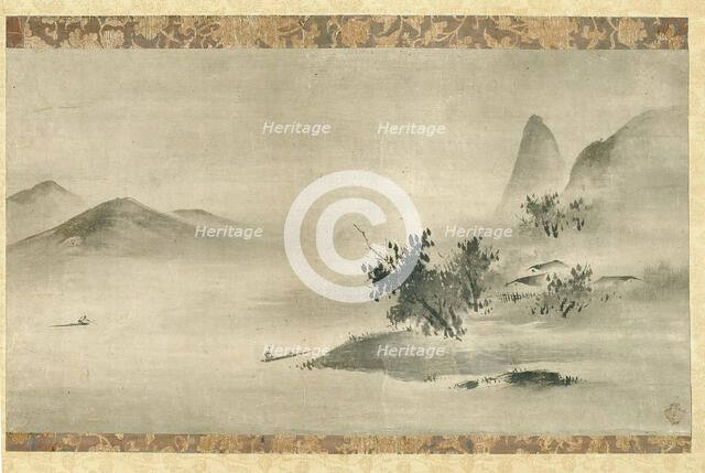 Ink Landscape, Muromachi period, early 16th century. Creator: Kano Motonobu.