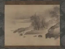 Ink Landscape (Suiboku sansui zu), 15th-early 16th century. Creator: Shinso Soami