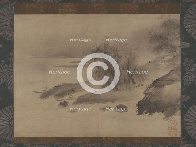 Ink Landscape (Suiboku sansui zu), 15th-early 16th century. Creator: Shinso Soami.