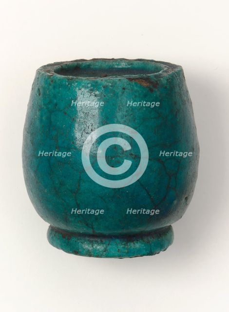 Ink pot in the shape of a Lotus Bud, Possibly Late Period, 664-525 BCE. Creator: Unknown.