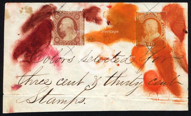 Ink test card, 1860. Creator: Unknown.