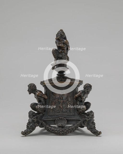 Inkstand with Bound Satyrs and Three Labors of Hercules, c. 1530/1540. Creator: Unknown.