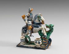 Inkstand with Saint George and the Dragon, late 15th/early 16th century. Creator: Unknown