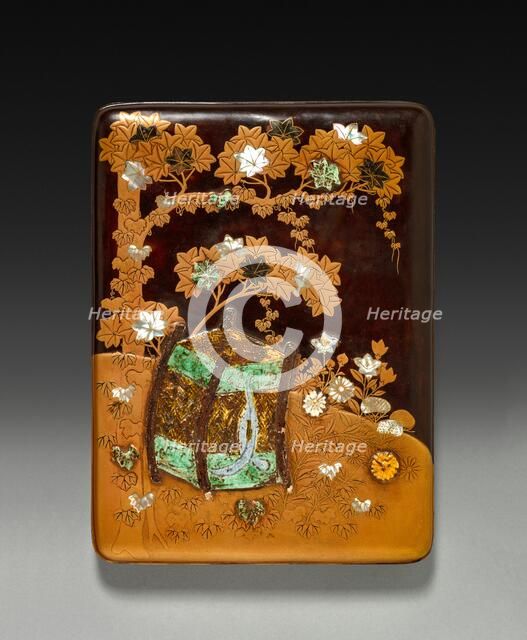 Inkstone Case (lid), 19th century. Creator: Unknown.