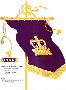 Inks - Coronation Purple Ink 1917. Artist: Gittings, Hills & Boothby