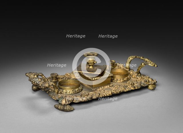 Inkwell, 1825-1850. Creator: Unknown.