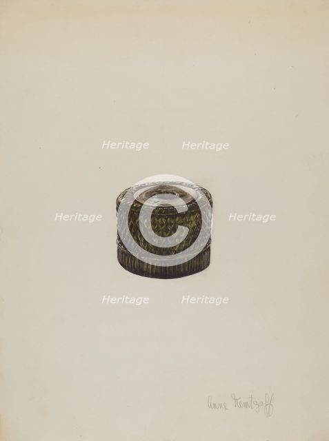 Inkwell, 1935/1942. Creator: Anne Mentzoff.