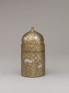 Inkwell with Floral and Animal Imagery, Iran, 16th century. Creator: Unknown