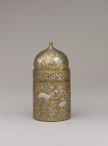 Inkwell with Floral and Animal Imagery, Iran, 16th century. Creator: Unknown