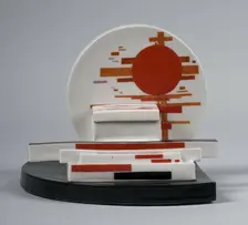 Inkwell with suprematist composition, 1923. Creator: Nikolay Suetin