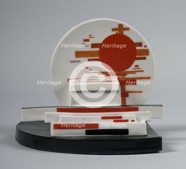 Inkwell with suprematist composition, 1923. Creator: Nikolay Suetin.