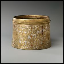 Inkwell with Twelve Zodiac Medallions, Iran, late 12th-early 13th century. Creator: Unknown
