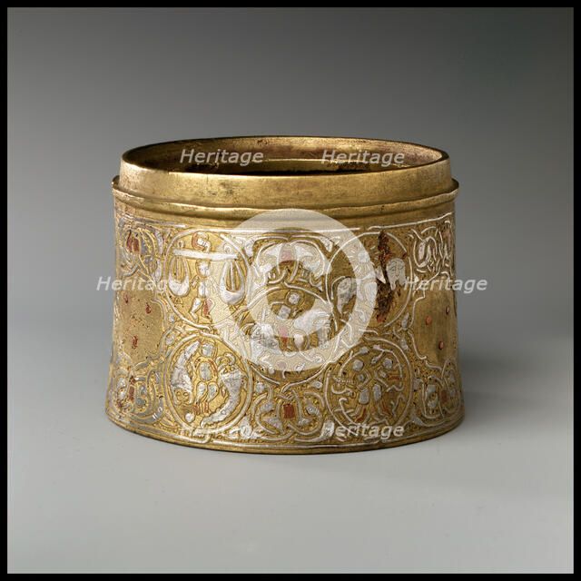 Inkwell with Twelve Zodiac Medallions, Iran, late 12th-early 13th century. Creator: Unknown.